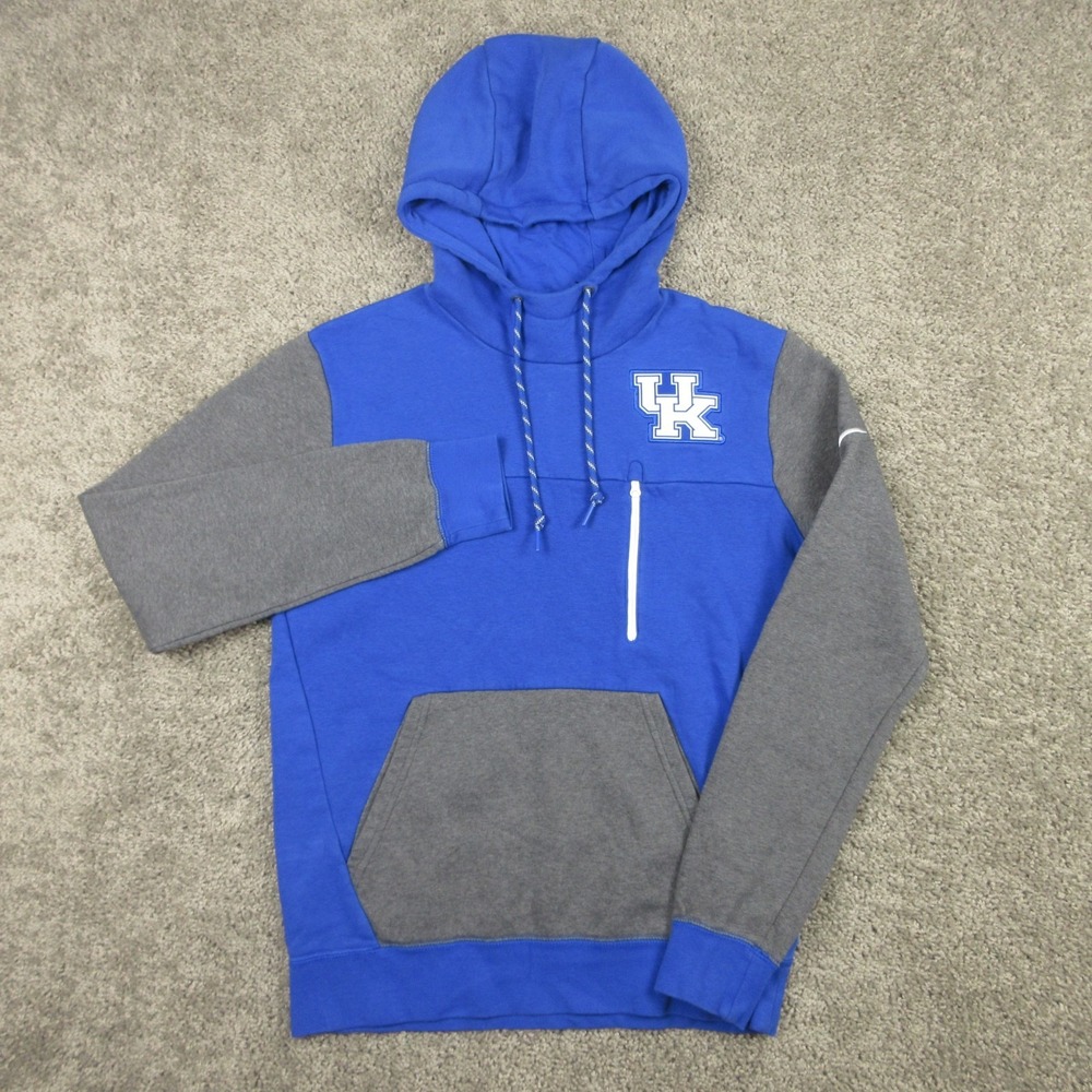 Kentucky Wildcats Sweater Mens Medium Blue Hoodie Sweatshirt Nike Fleece Raglan